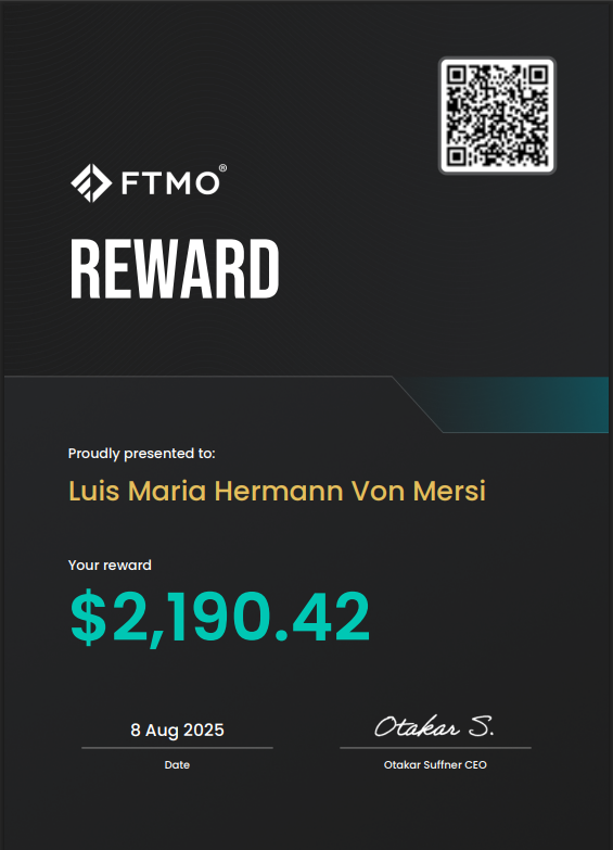 Second payout from FTMO